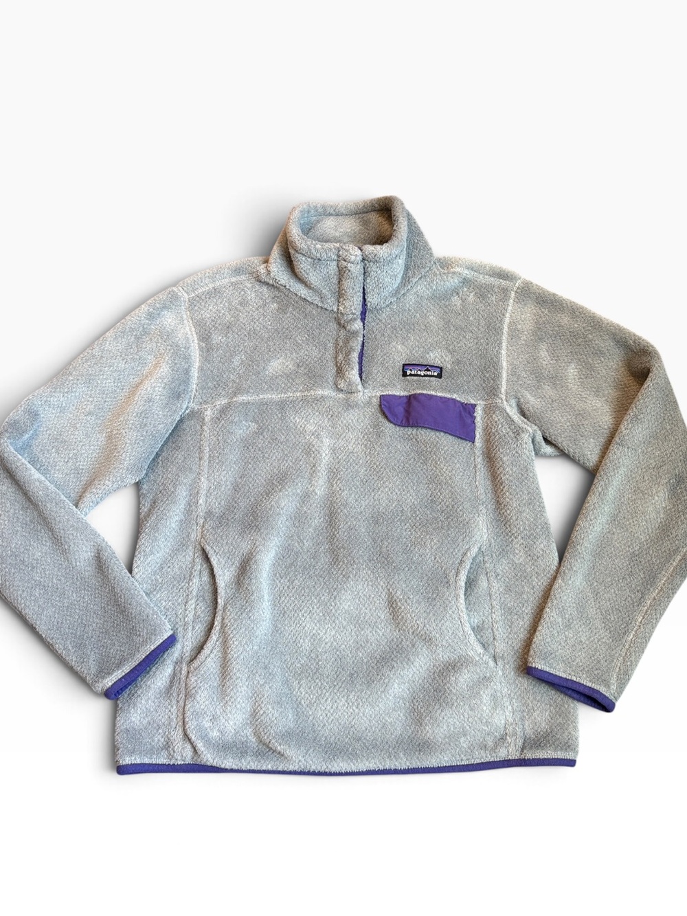 Patagonia Re-Tool Snap-T Pullover Women’s M Gray/Purple